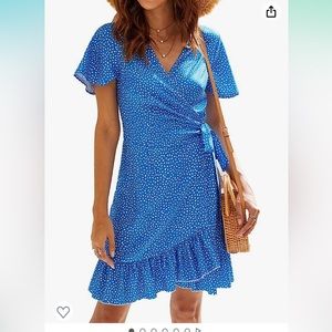 Floral print wrap dress